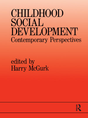 cover image of Childhood Social Development